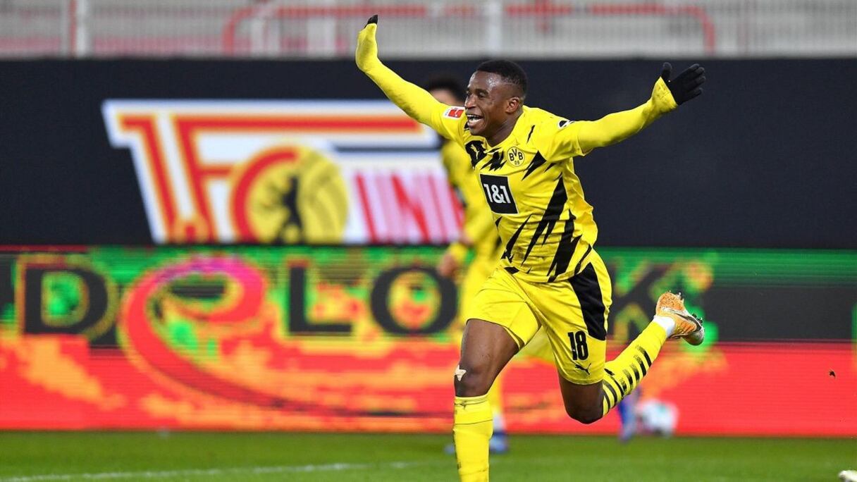 Youssoufa Moukoko, attaquant du Borussia Dortmund.
