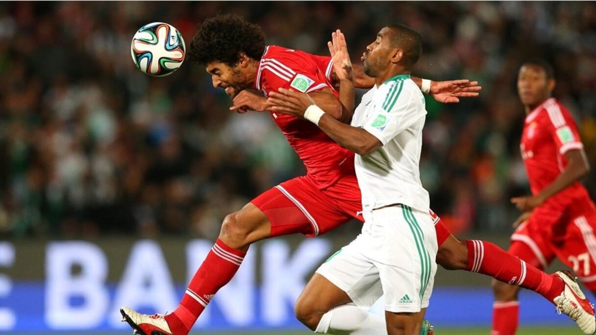 Mouhssine Iajour, l'un des butteurs du Raja au coude à coude avec le Bayernois, Dante.
