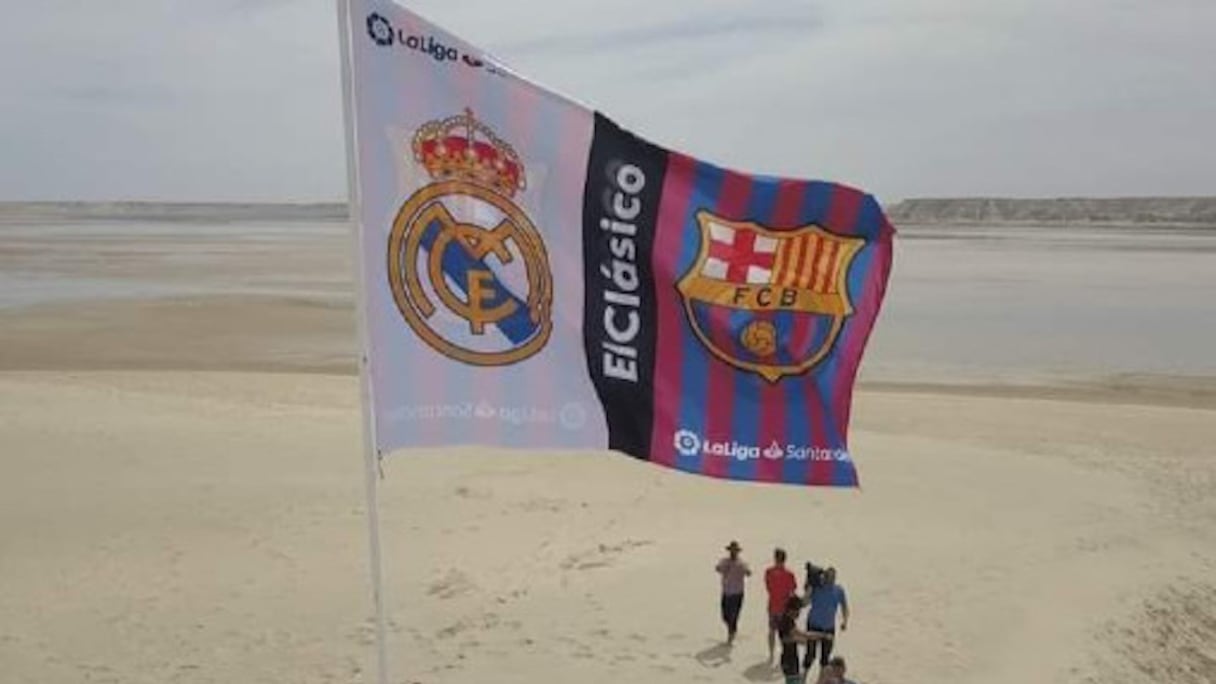 Capture d'écran de la vidéo promotionnelle de la destination Dakhla à l’occasion du "clasico" Real-Barça.
