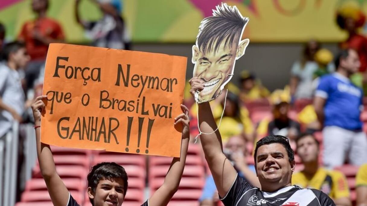 Les supporters du Brésil arboreront un masque à l'éffigie de Neymar. 
