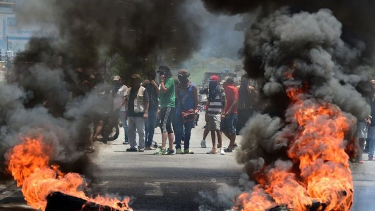 Manifestation anti-gouvernementale au Venezuela le 6 août 2017. 
