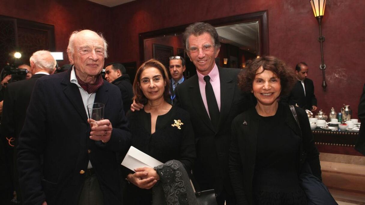 Mr et Mme Edgar Morin et Mr et Mme Jack Lang
