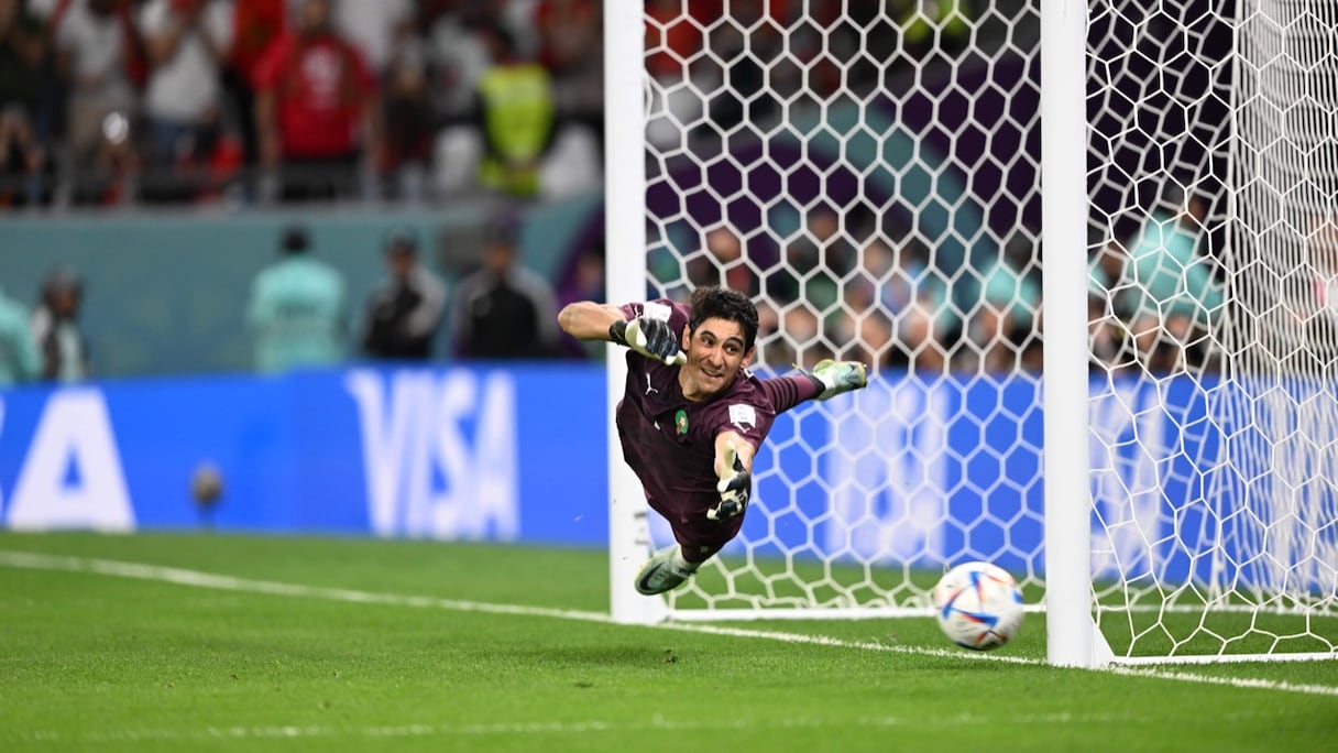 Yassine Bounou, gardien des Lions de l'Atlas contre l'Espagne, le mardi 6 décembre 2022.
