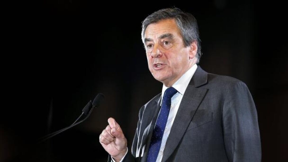 François Fillon parlant émigration à Nice, le 11 janvier 2017. 
