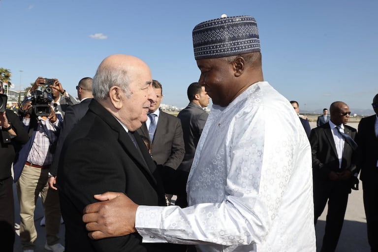 Abdelmadjid Tebboune et le président du Niger, le général Abdourahamane Tiani.