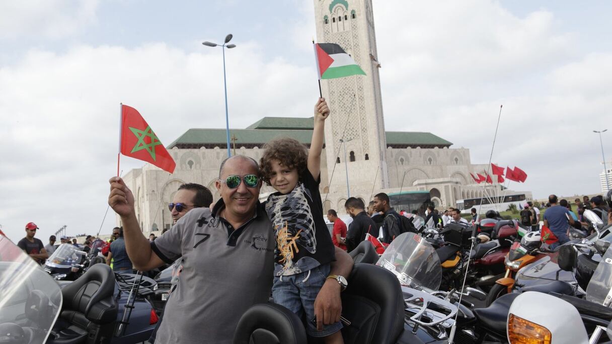 Les motards du Maroc ont organisé, vendredi après-midi, une manifestation de soutien pour la Palestine.
