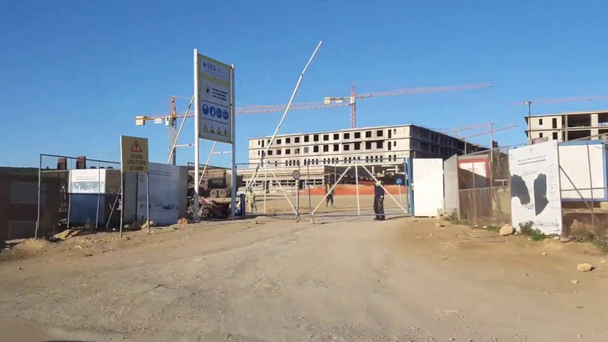 Le chantier du futur CHU de Tanger.
