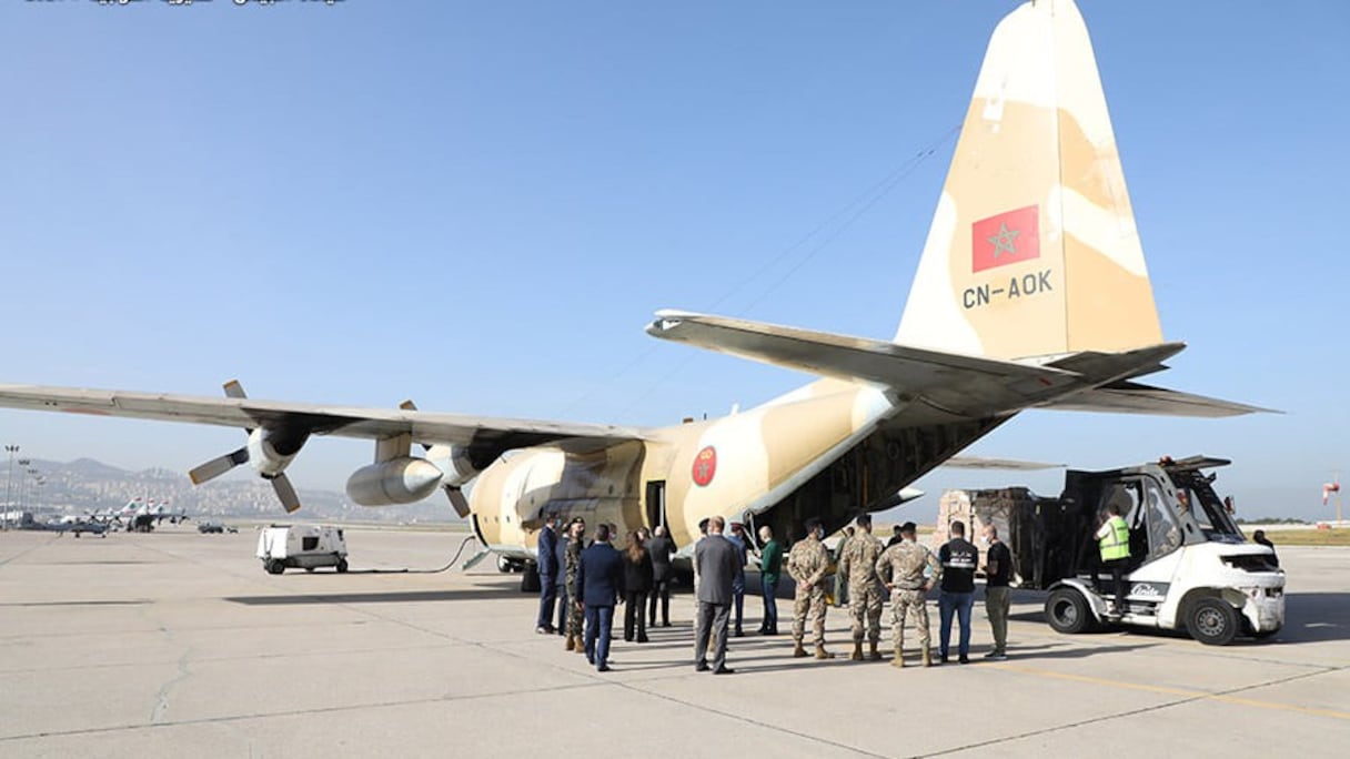 Arrivée du premier lot des aides alimentaires à Beyrouth, samedi 17 avril 2021
