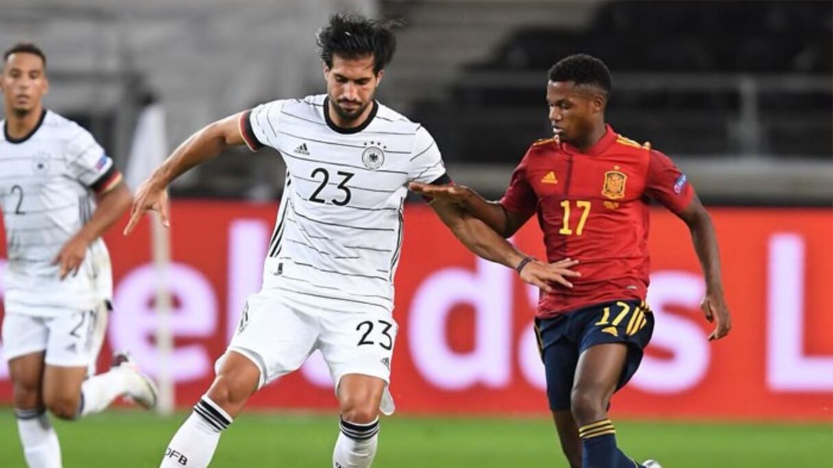 Ansu Fati contre l'Allemagne en Ligue des nations, jeudi 3 septembre 2020.
