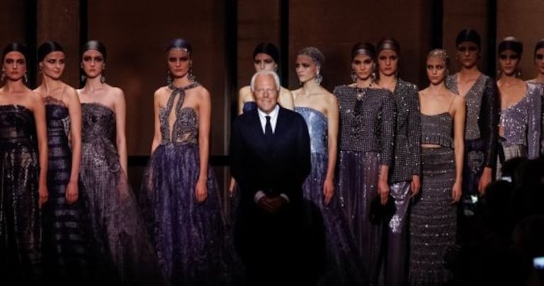 Collection "Nomade", printemps-été 2014, présentée par Giorgio Armani au Palais de Tokyo à Paris lors de l'évènement One Night Only.