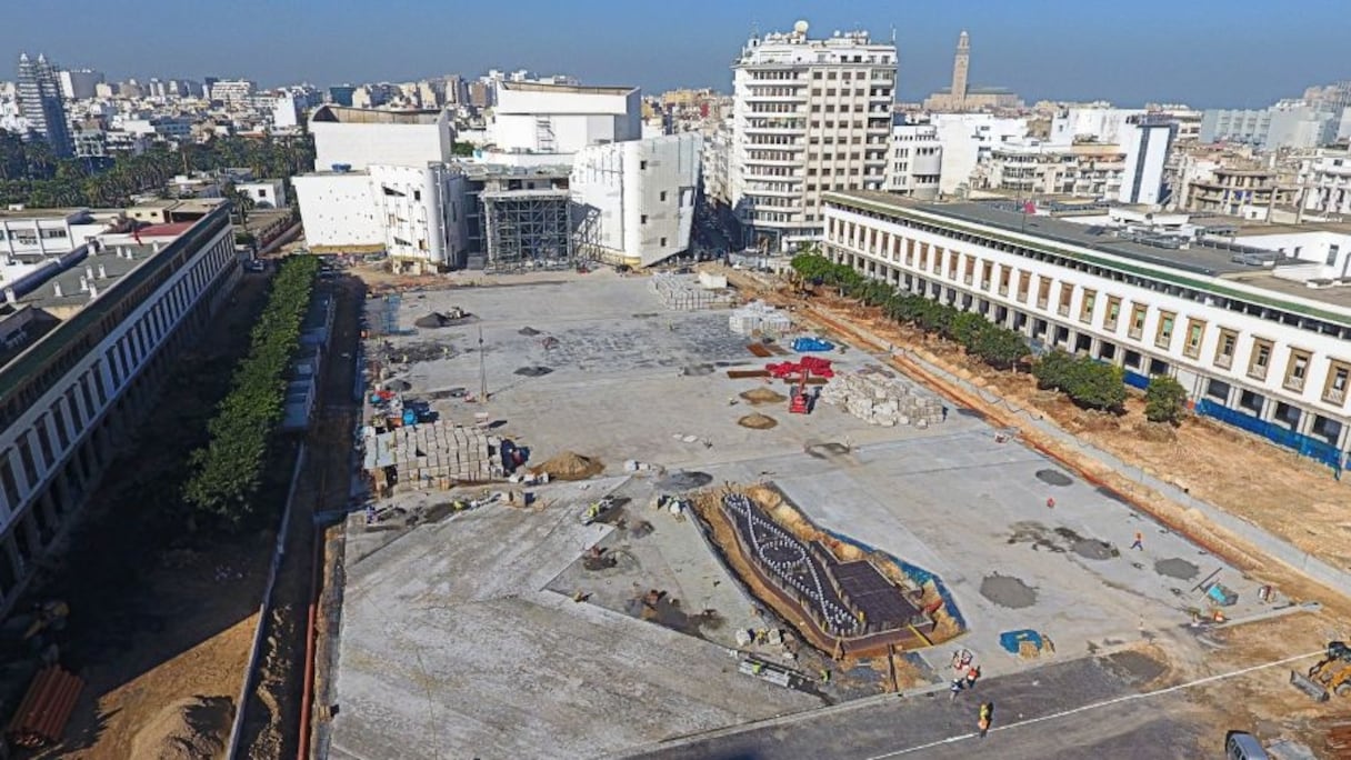 Chantier du Grand théâtre de Casablanca.
