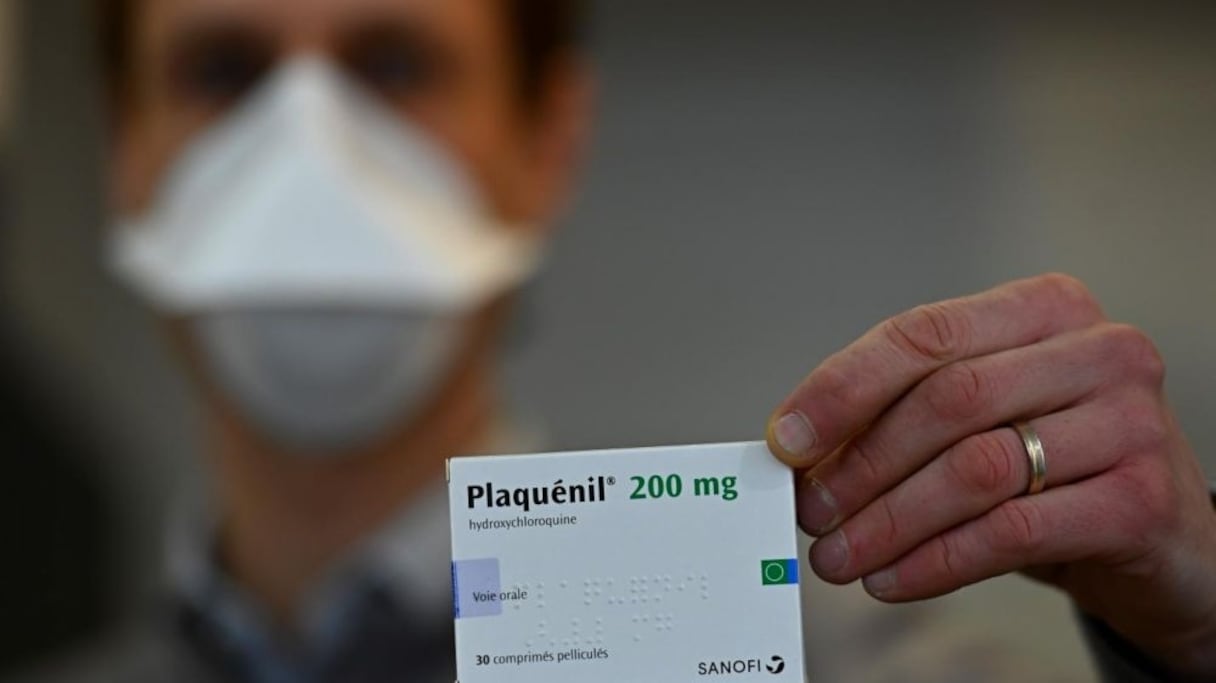 Une boîte de Plaquenil, nom commercial de l'hydroxychloroquine.
