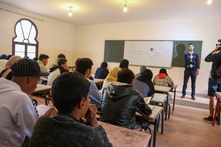 A Marrakech, reprise des cours aux lycées Mohammed V et Ben Youssef  ayant accueilli les élèves en provenance des communes touchées par le séisme à Al Haouz.