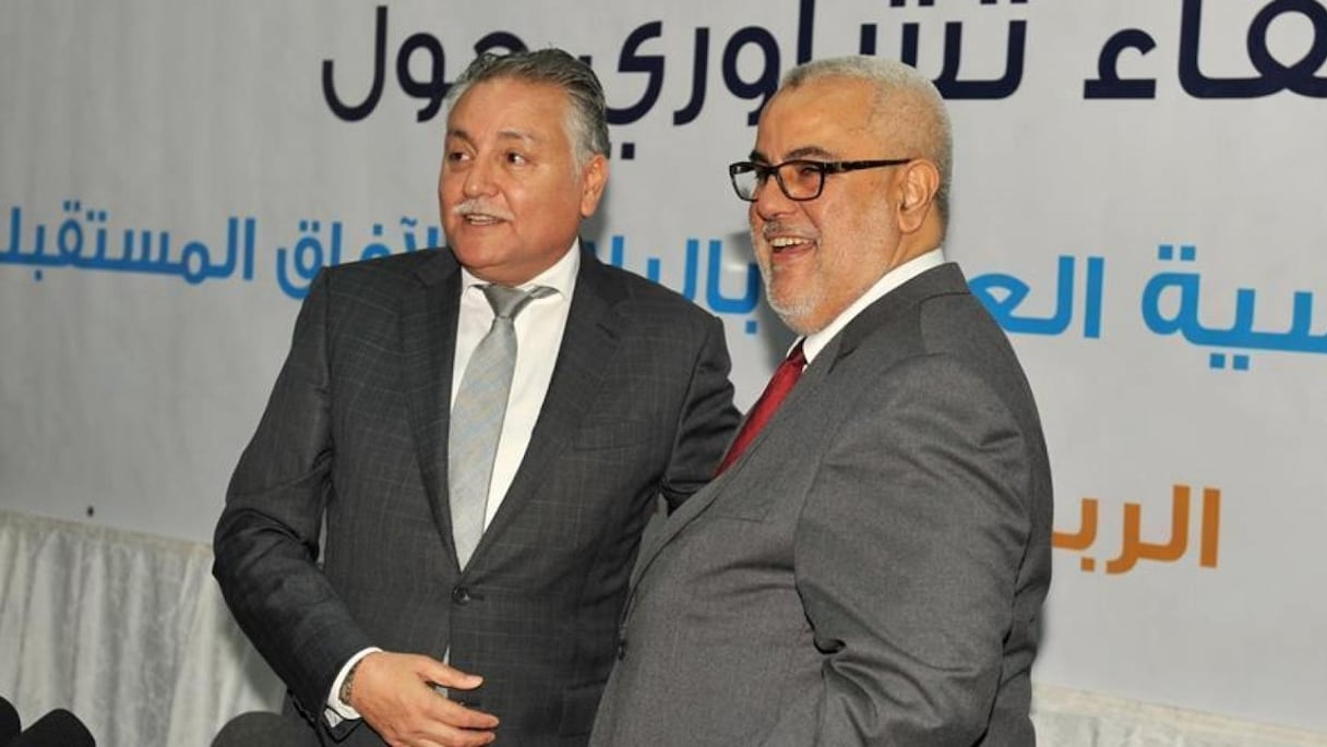 Nabil Benabdallah (PPS) et Abdelilah Benkirane (PJD) au temps de la lune de miel.
