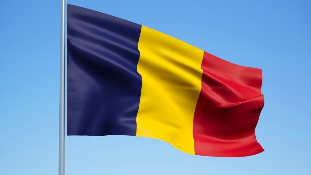 Drapeau de la République du Tchad.
