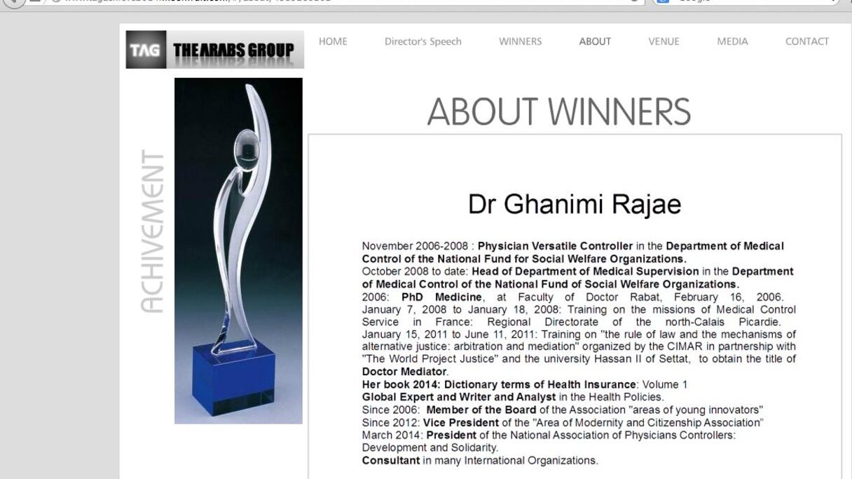 Le CV de Dr. Ghanimi n’a rien d’impressionnant. Médecin généraliste, elle a passé un stage en France et un autre à Settat. Elle prétend être consultante pour des «nombreuses organisations internationales». Sauf qu’elle n’en cite aucune…
