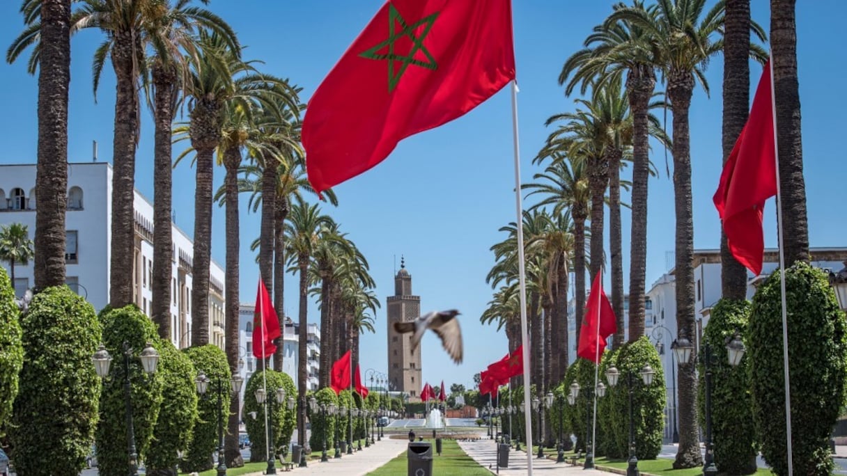 Le centre de la capitale Rabat désert à cause de la pandémie du coronavirus.
