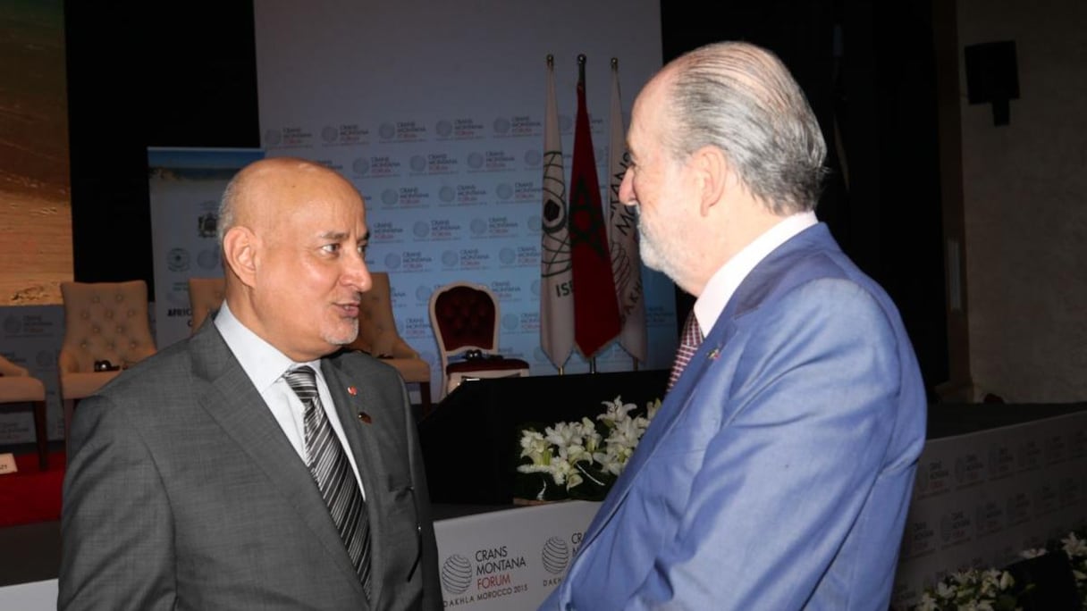 Abdulaziz O.Atwajri, DG ISESCO,  et Jean-Paul Carteron, Président du Crans Montana Forum.
