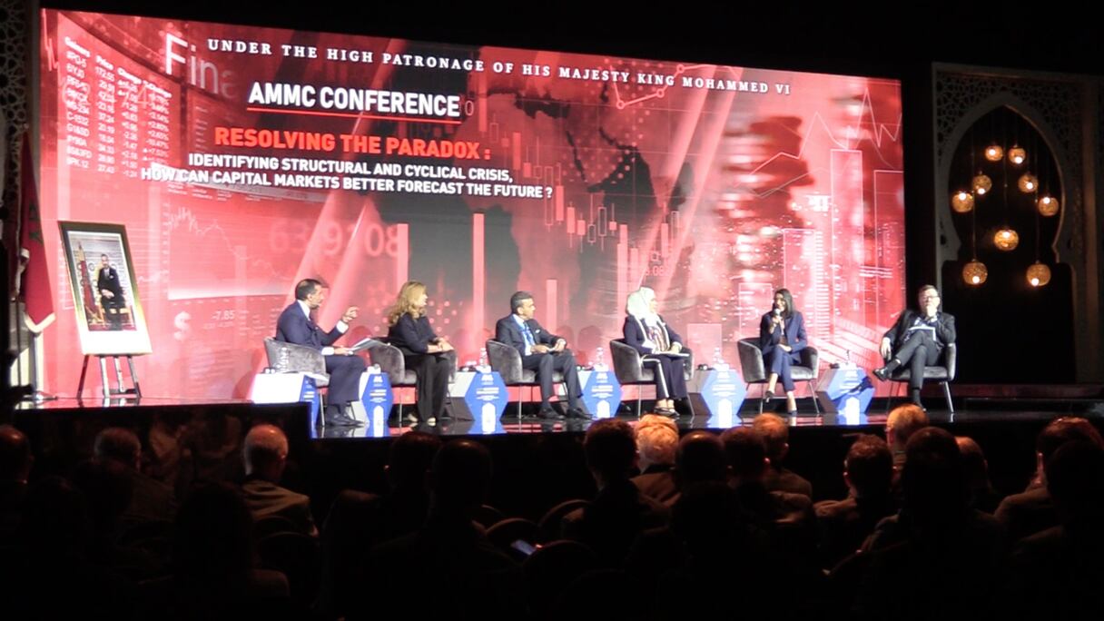 La conférence internationale organisée par l’Autorité marocaine du marché des capitaux (AMMC), autour du thème «Prévoir l’imprévisible – un trilemme pour les marchés des capitaux», le 20 octobre 2022, à Marrakech.
