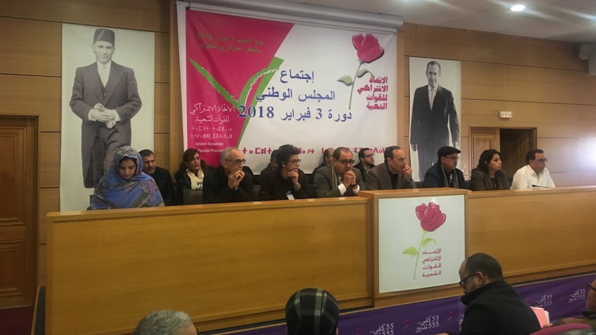 Le Conseil national de l'USFP, réuni samedi 3 février à Rabat.
