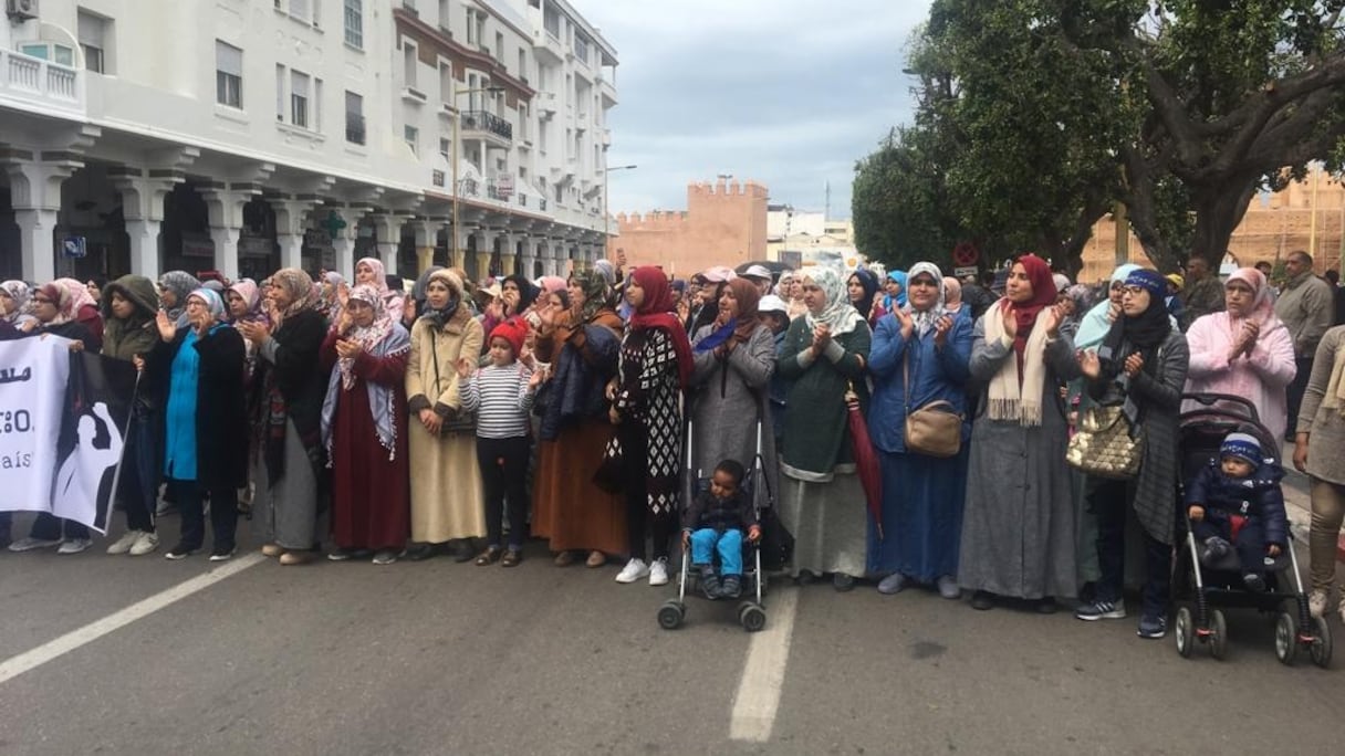 Marche pro-détenus d'Al Hoceima, dimanche 21 avril à Rabat.
