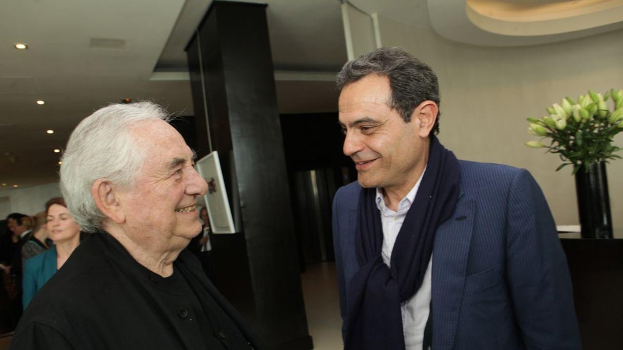 Daniel Buren et Rachid Andaloussi, architecte.
