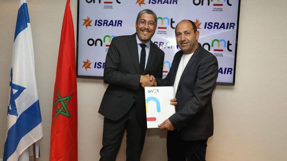 Adel El Fakir, directeur général de l’ONMT, et Rami Levi, propriétaire d'Israir.
