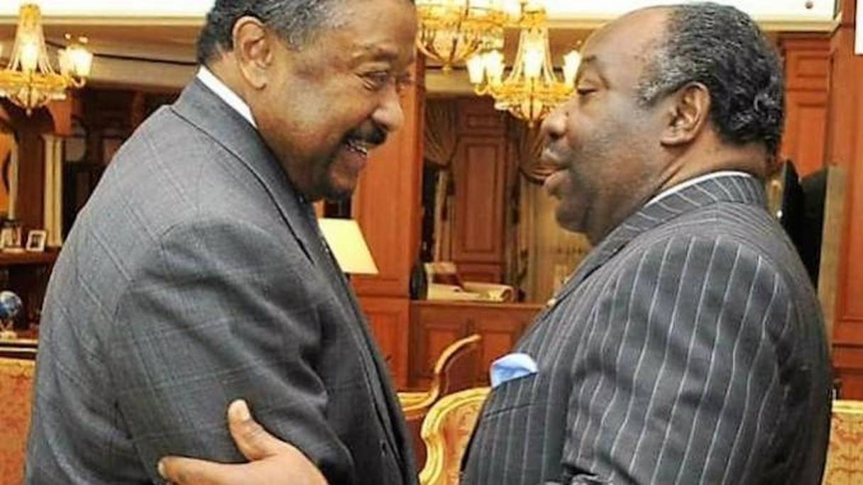 Jean-Ping, opposant gabonais, et Ali Bongo, président du Gabon. 
