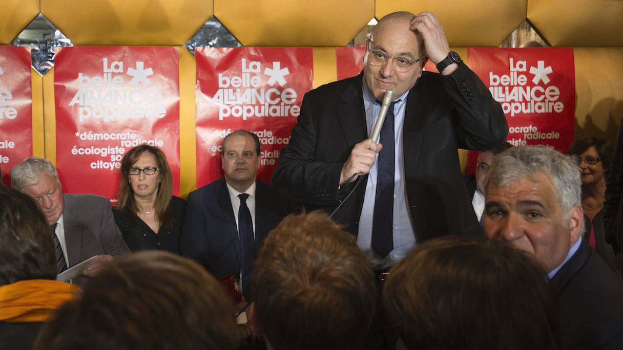 Julien Dray lors d'un meeting partisan, en avril 2016, à Paris.
