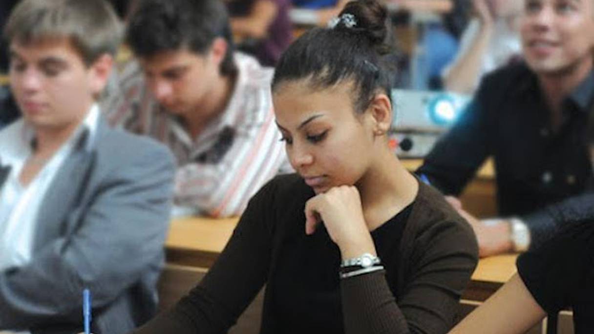 Une étudiante marocaine.
