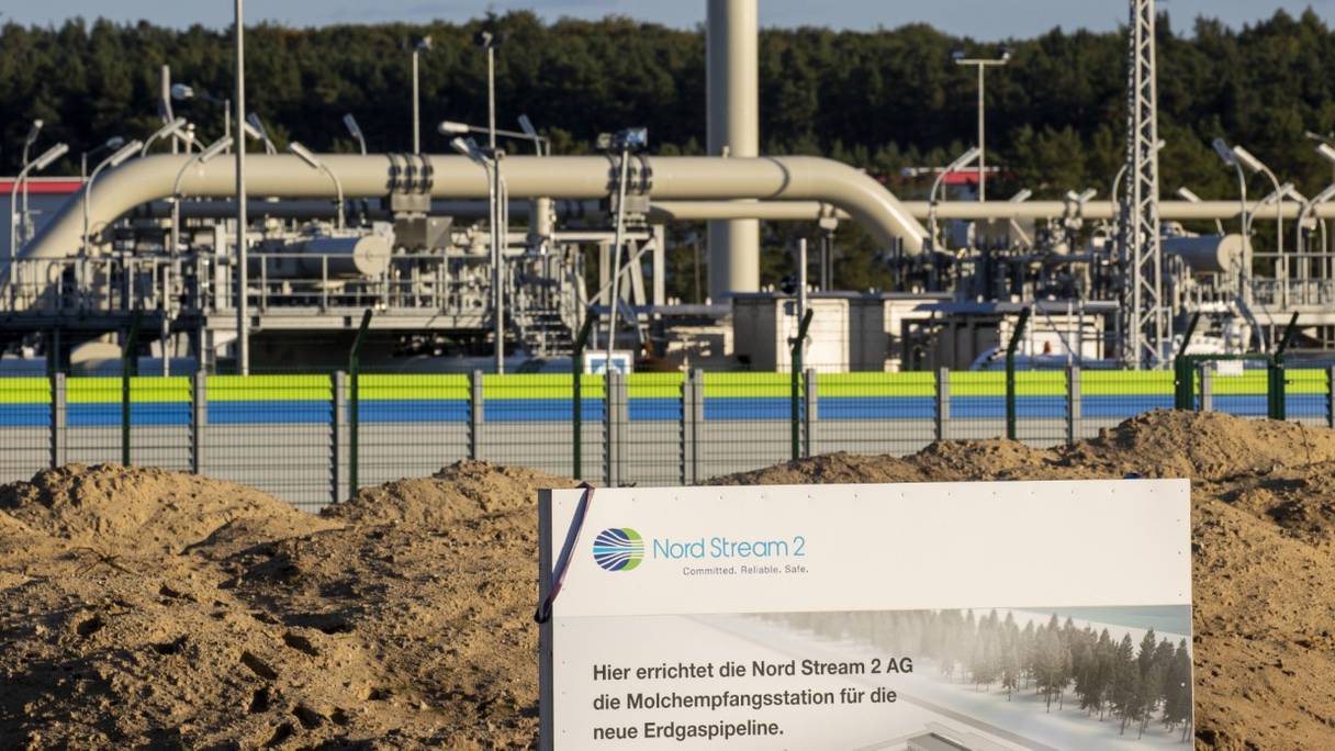 Le terminal de Lubmin, en Allemagne, au bord de la mer Baltique, point d'arrivée du gazoduc Nord Stream 2.
