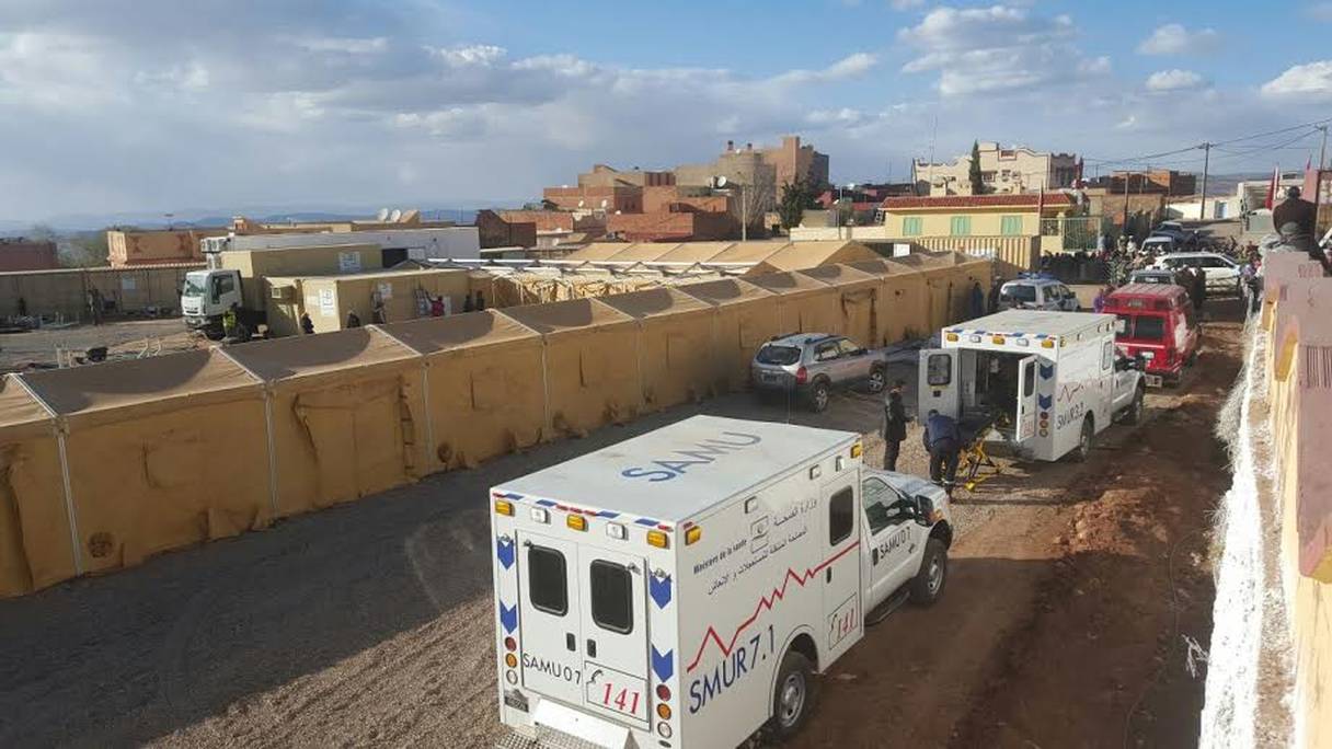 Leqbab, localité près de Khénifra, voit l'arrivée de forts renforts médicaux. 
