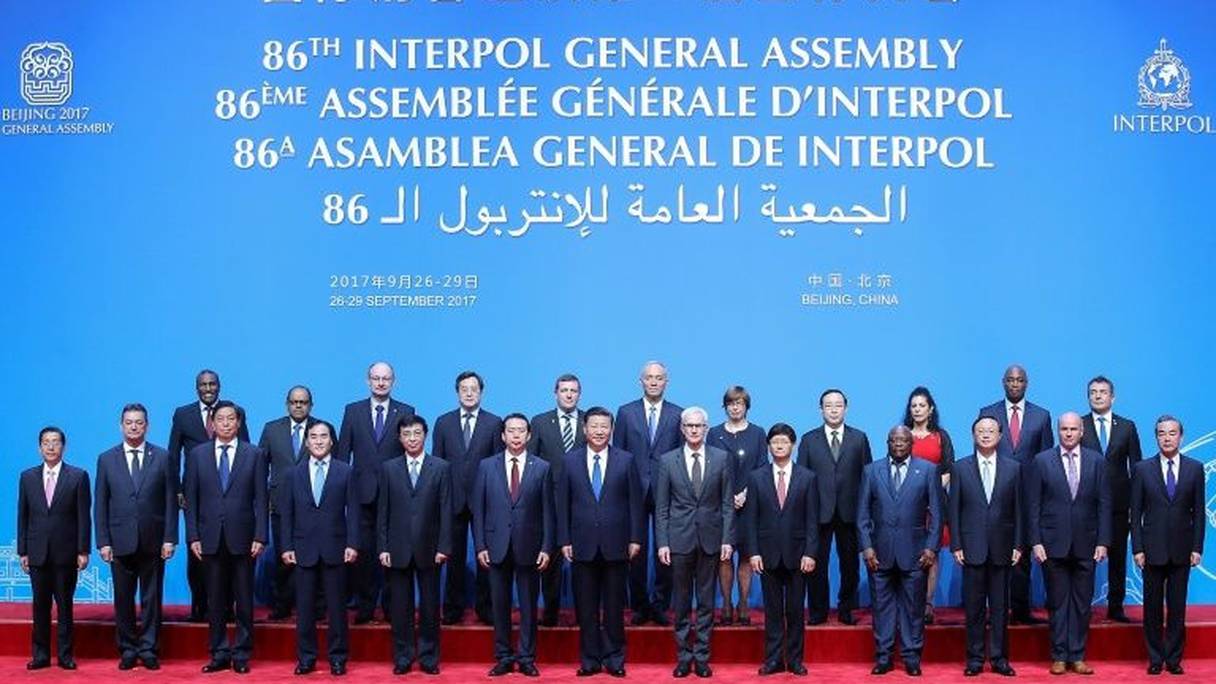Les participants à la 86e assemblée générale d'Interpol, le 26 septembre 2017 à Pékin.
