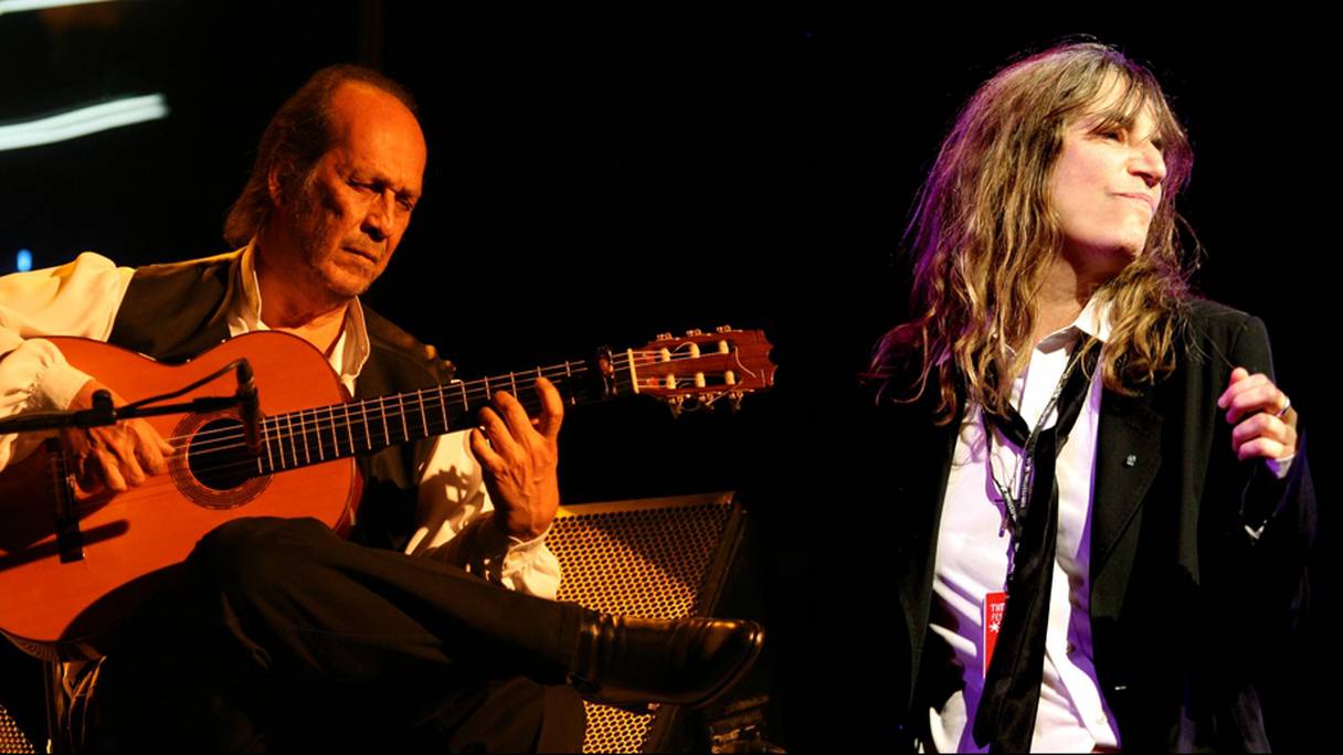 Paco de Lucie et Patti Smith, invités du Festival des Musiques sacrées de Fès en 2013.
