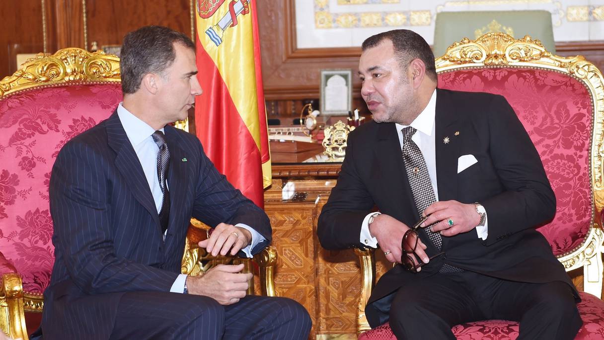 Le roi Felipe VI d'Espagne et le roi Mohammed VI.
