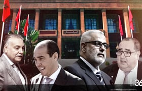 Les leaders des 4 partis de l'opposition: N. Benabdallah, Mohammed Ouzzine, Abdelilah Benkirane et Driss Lachgar.